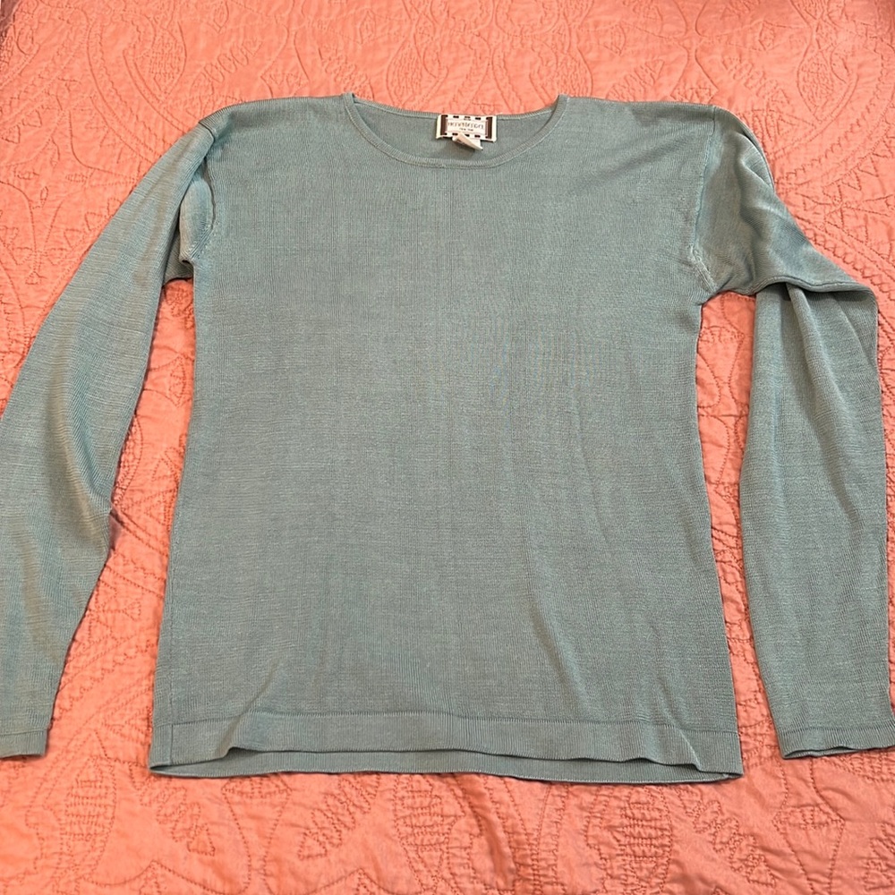 Henri Bendel vintage silk crew neck sweater